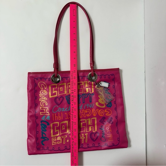 Coach Poppy Evie Coated Canvas Tote - Picture 10 of 10